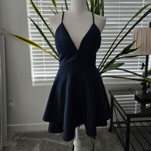 Royaal Share Love. Navy Halter Mini dress. Size EU 36 US Small. New.